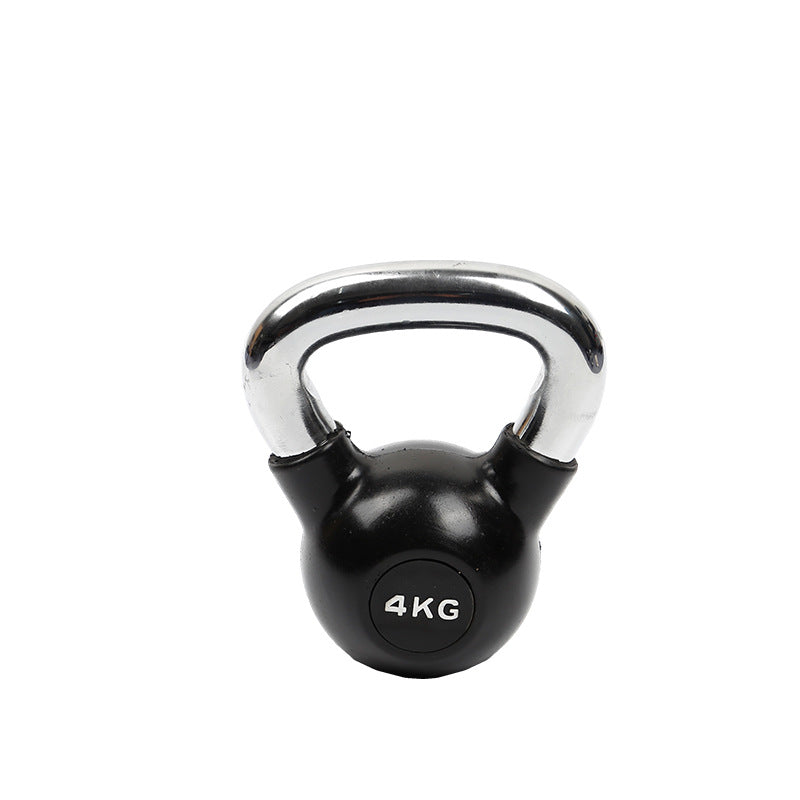 Kettlebell Negra Recubierta de Goma 4/8/10/16/24 kg para Gimnasio en Casa