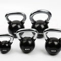 Kettlebell Negra Recubierta de Goma 4/8/10/16/24 kg para Gimnasio en Casa
