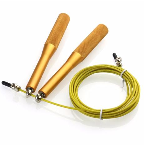 Cuerda para saltar con mango de metal y cable de acero y aluminio con peso