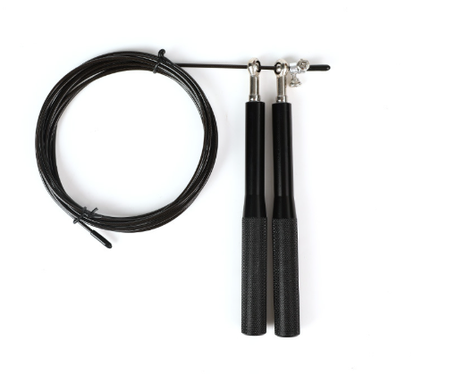 Cuerda para saltar con mango de metal y cable de acero y aluminio con peso