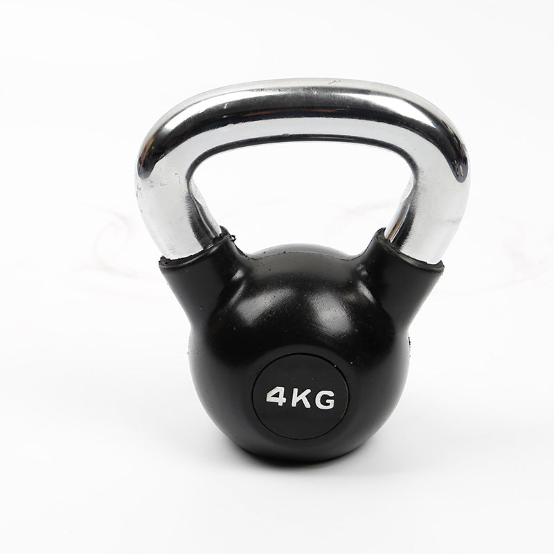 Kettlebell Negra Recubierta de Goma 4/8/10/16/24 kg para Gimnasio en Casa