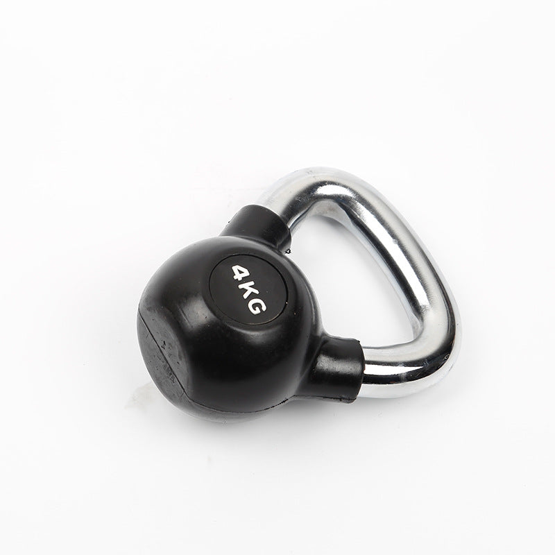 Kettlebell Negra Recubierta de Goma 4/8/10/16/24 kg para Gimnasio en Casa