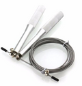 Cuerda para saltar con mango de metal y cable de acero y aluminio con peso